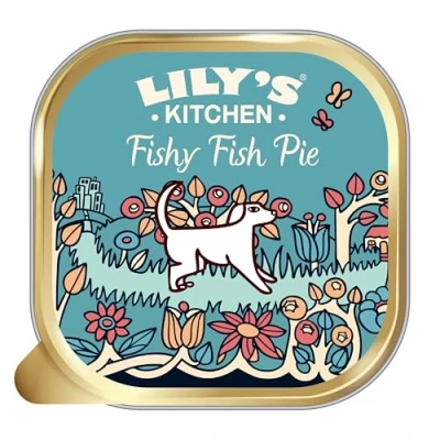 Image of Lily&#039;s Kitchen Fishy Fish Pie Complete Natural Adult Dog Food Wet (10 x 150g Trays)