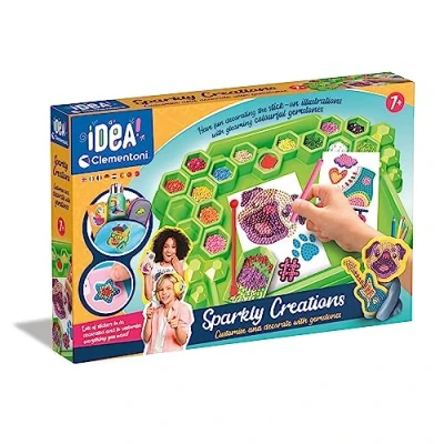 Image of Clementoni Sparkly Creations: Create Personalised 3D Gem Stickers for Bags, School Supplies &amp; More! (7+ Years)