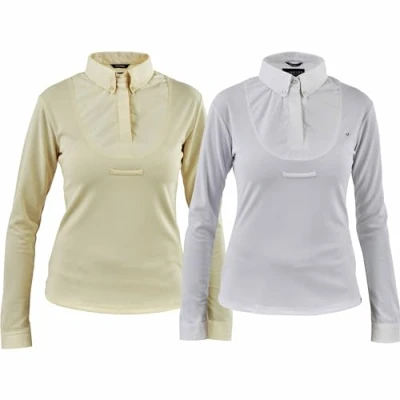 Image of Shires Aubrion Long Sleeve Tie Shirts Small White