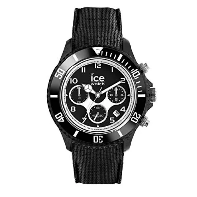 Image of ICE Watch Dune Black Men&#039;s Wristwatch with Silicon Strap Chrono 014216 (Large)