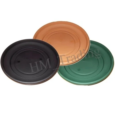 Image of WINSOME Round Heavy Duty Plastic Plant Pot Flower Planter Saucer Base Water Tray Home &amp; Garden (Terracotta, 32cm Dia x 5cm Deep)