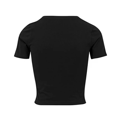 Image of Build Your Brand Womens By042 ladies Cropped Tee T Shirt, Black, L EU