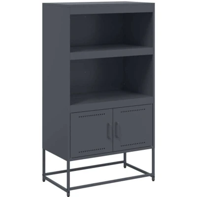 Image of vidaXL Highboard Anthracite 68.5x38.5x123.5 cm Steel