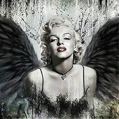 Image of 5D DIY Diamond Painting Full Drill Cross Stitch Kit for Adults ,Marilyn Monroe Mosaic Crystal Rhinestone Pictures by Numbers Arts Home Decor 30x40cm