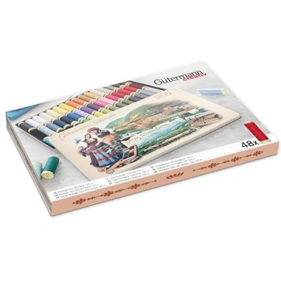 Image of Gütermann Nostalgic Box (100m) Sew All Thread Set 48 Pieces
