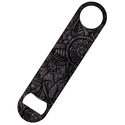 Image of Grindstore Metallic Flowers Bar Blade Bottle Opener 18x4cm