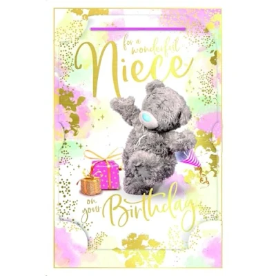 Image of Me to You Tatty Teddy Cute 3D Photo Finish Keepsake Birthday Card For A Wonderful Niece Official Collection
