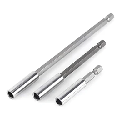 Image of Akozon Extension Bar Hex Shank Socket Adapter Drill Bit, 3pcs Electrical Screwdriver Magnetic Bit Holder 1/4&quot; Tool