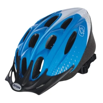 Image of Oxford Men&#039;s F15 Hurricane Cycle Helmet Blue/White, Medium
