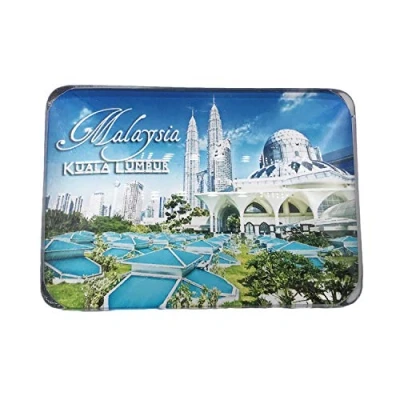 Image of 3D Kuala Lumpur Malaysia Refrigerator Fridge Magnet Crystal Glass Tourist Travel Souvenir Collection Gift Magnetic Sticker Home Kitchen Decoration