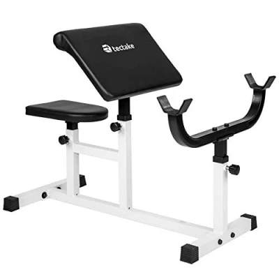 Image of bicep curls weight bench preacher curl bench,