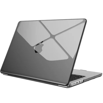 Image of FINTIE Case Compatible with Macbook Pro 14 inch 2024 M4 / Max, Protective Snap On Clear Hard Shell Cover Also Fit (2023 2021) M3/M2/M1, Crystal Gray