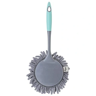 Image of VIGAR Rengo Round Microfibre Duster Turquoise, Green/Grey, 18 x 5 36 cm