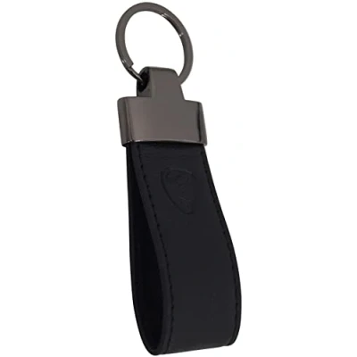 Image of GERMANUS Black Leather Keyring, black, One size