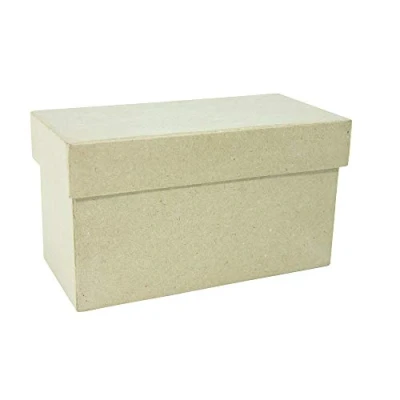 Image of Décopatch Ref BT015O Tall Rectangular box Papier Maché Object to Decorate 10 x 18 9cm with Papers &amp; PaperPatch Glue, Glitter, Paints