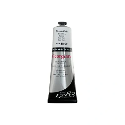 Image of Daler Rowney Georgian Oil Paint, Aluminium Tube, 7.61oz 225 ml, Titanium White