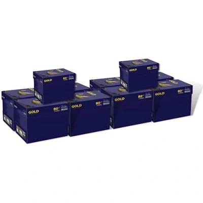 Image of indigo A4 Paper 80gsm 1 Box 5 Reams (2500 Sheets) Professional Office Business Premium White High Whiteness 13kg a Gold Standard (Pack of 10 Quarter (1/4) Pallet)