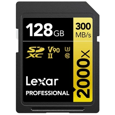 Image of Lexar SDXC Card 128GB Professional 2000x UHS II V90 U3
