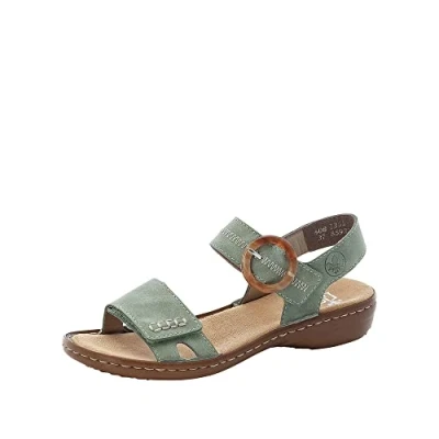 Image of Rieker Women&#039;s 608z3 Sandal, Green, 5 UK