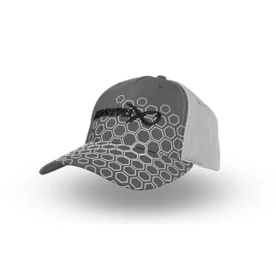 Image of Fox Matrix Hex Print Baseball Cap Grey