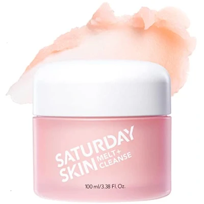 Image of Saturday Skin Melt + Cleanse Makeup Remover Balm Daily Cleansing Facial to Oil Double Face Wash Vegan Remove Waterproof and Mascara Korean Skincare 3.38Fl.Oz.
