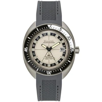 Image of Bulova Oceanographer Mens Grey Watch 98B407 Silicone One Size