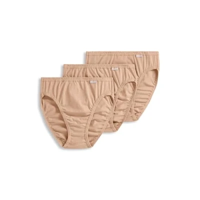 Image of Jockey Women&#039;s Underwear Plus Size Elance French Cut 3 Pack, Light, 10