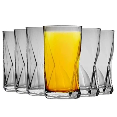 Image of Bormioli Rocco Cassiopea Geometric Highball Cocktail Glasses Set 480ml Pack of 6