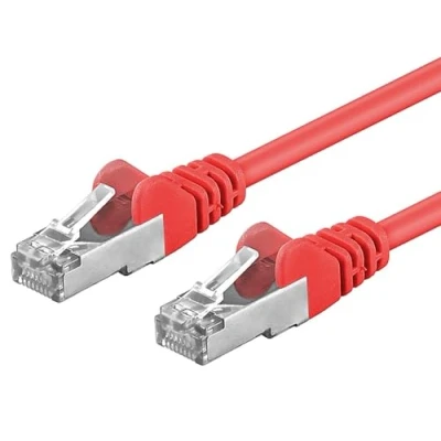 Image of Premium Cord Patch Cable CAT6a S FTP, RJ45 RJ45, AWG 26/7 7 m Colour Red