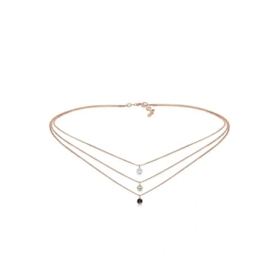 Image of Elli Necklace Choker Layer Crystals 925 Sterling Silver
