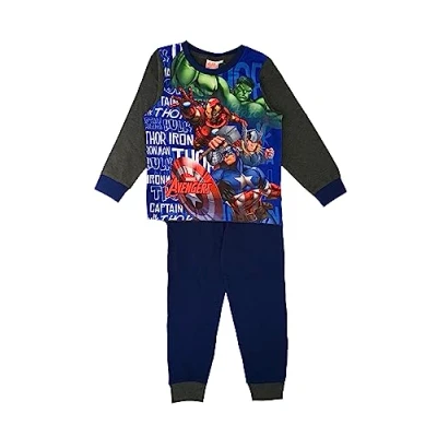 Image of Marvel Avengers Boys Pyjamas Age 3 10 Years (7 8 Years, Navy)