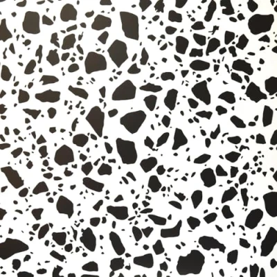Image of Dalmatian Spots Black and White Wallpaper Monochrome Dots Animal Print Stylish Trendy Paste The Wall