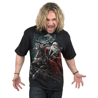 Image of Spiral Sleigher T Shirt Black M