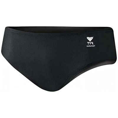 Image of TYR Men&#039;s Durafast Elite Solid Racer Swimsuit Black, 32
