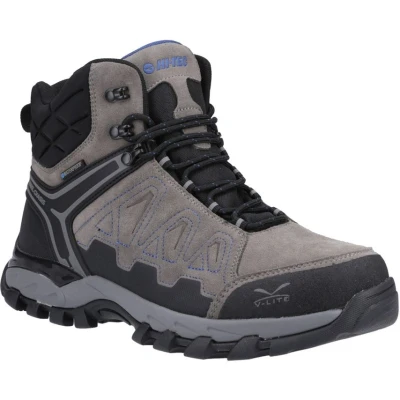 Image of HI TEC Vlite Explorer WP Hiking shoes, Men&#039;s, Size: 12, Charcoal grey/dark blue Leather and textile