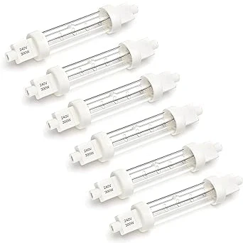 Image of Catering Parts UK Heat Lamps 240v 300w Gantry Lights Jacketed Food Lamp 118mm R7S Part No LMP 101 Push Fit (6)