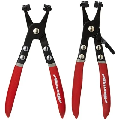 Image of Neilsen CT1060 8 1/2 Inch Hose Clamp Plier Set Red (2 Piece)