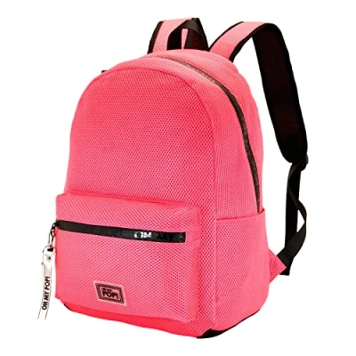 Image of Oh My Pop! Fucsia Neon Mesh Backpack, Pink