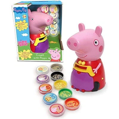 Image of Peppa Pig PP11 Toy for Kids Interactive Learning &amp; Child Development, Colours Number Recognition, Counting and Listening Includes 10 Fun Coins, 3+ Years, Single, Multi