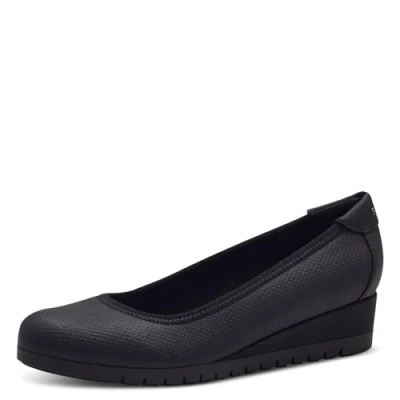 Image of s.Oliver Women&#039;s Wedge Pumps 5 22300 42, Black, 4.5 UK