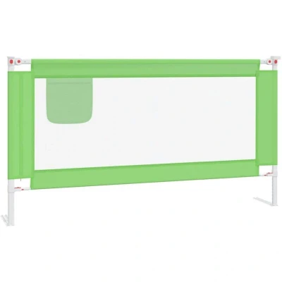 Image of vidaXL Toddler Safety Bed Rail Green 160x25 cm Fabric
