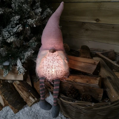 Image of 50cm Sitting Pink Light Up LED Christmas Gonk in a Choice of Design