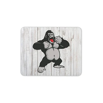 Image of Destination Vinyl Ltd Angry Gorilla Mouse Mat Pad Ape Monkey Kids Dad Fun Gift PC Computer #4136