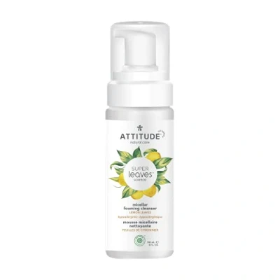 Image of ATTITUDE Micellar Foaming Facial Cleanser, EWG Verified, Dermatologically Tested, Plant and Mineral Based, Vegan, Lemon Leaves, 150 mL