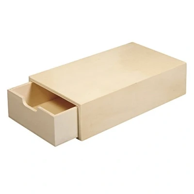 Image of Rayher Large Wooden Matchbox, Sliding Drawer Box for DIY Crafts, Storage to Decorate, Wood Jewellery Box, natural wood, 20x10x5cm, 62601000