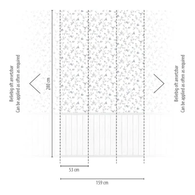Image of Wallpanel Mural Spring Blossom Dado 39805 1