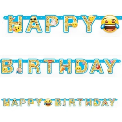 Image of Unique Party 50623 6ft Emoji Birthday Banner