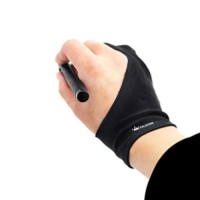 Image of Huion Artist Glove for Graphics Drawing Tablet Cura CR 01 (1 Unit of Free Size, Good Right Hand or Left Hand)