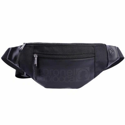 Image of Coronel Tapioca Men&#039;s Bum Bag Fanny Pack Belly Belt Vegan Leather, Black, 33x8x14 cm, Chest Pocket for Men