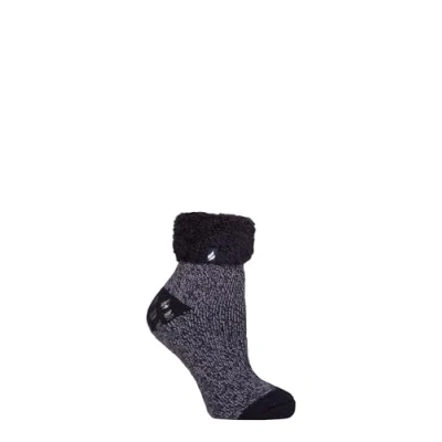 Image of Women&#039;s 1 Pair Heat Holders Lounge Feather Turn Over Cuff Socks Queenstown Dark Navy 4 8
